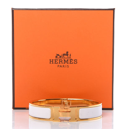 Hermes Enamel Narrow Clic Clac H Bracelet PM White 6 of 6