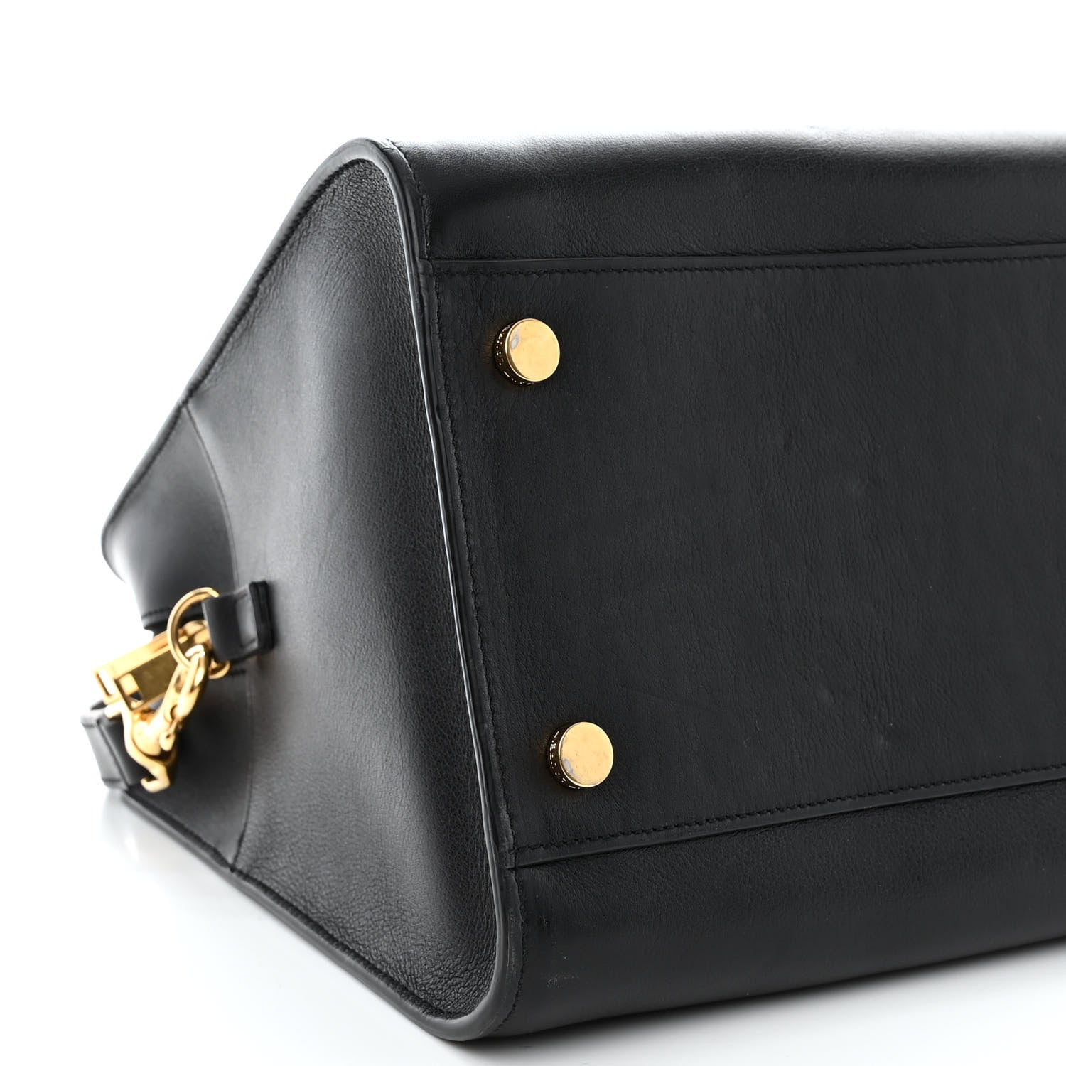 Saint Laurent Smooth Calfskin Medium Monogram Cabas Black 9 of 11