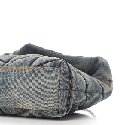 Saint Laurent ; SAINT LAURENT Denim Quilted Toy Loulou Puffer Monogram Chain Satchel Rodeo Blue 8 of 8
