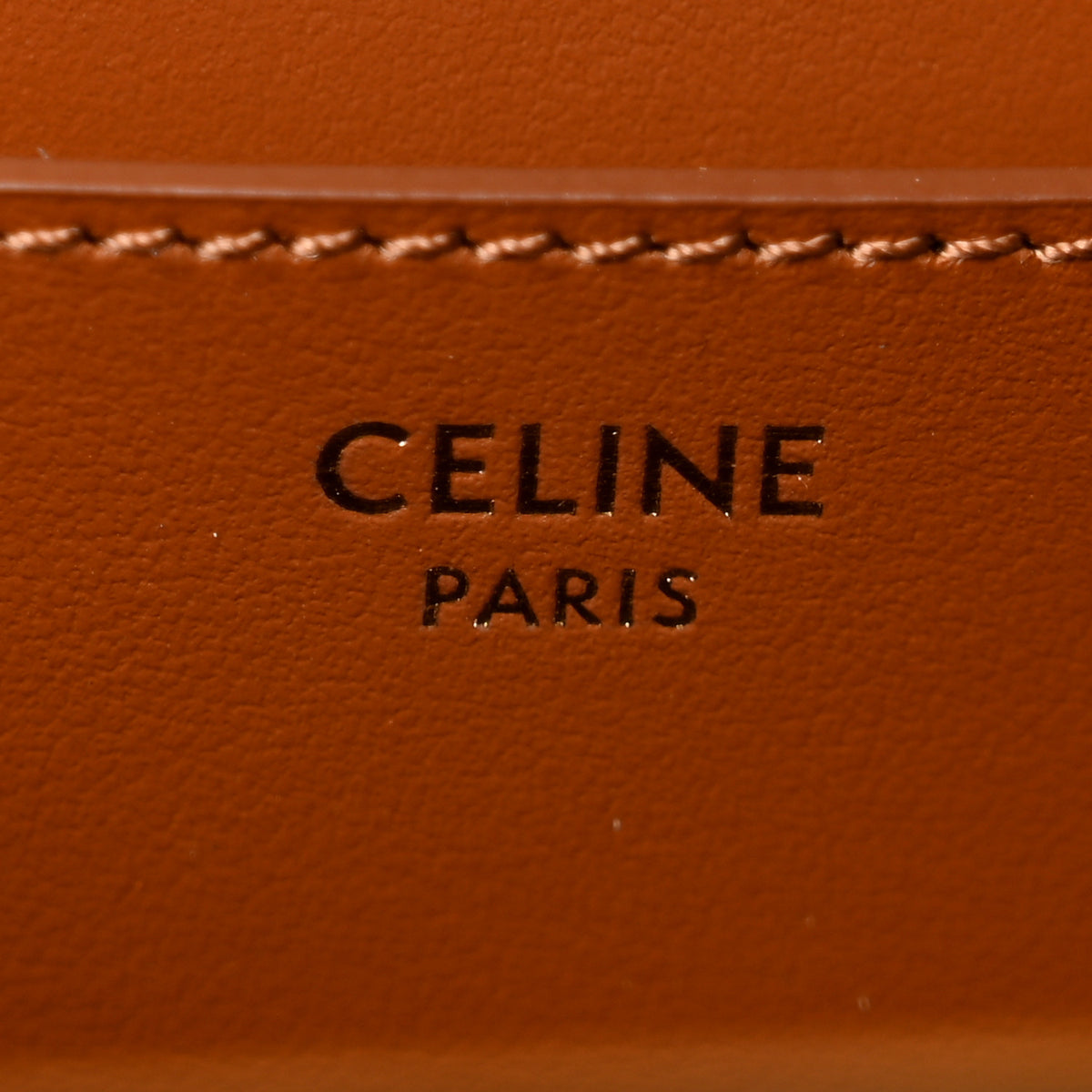 Celine Triomphe Canvas Calfskin Tabou Clutch on Strap Tan 6 of 13
