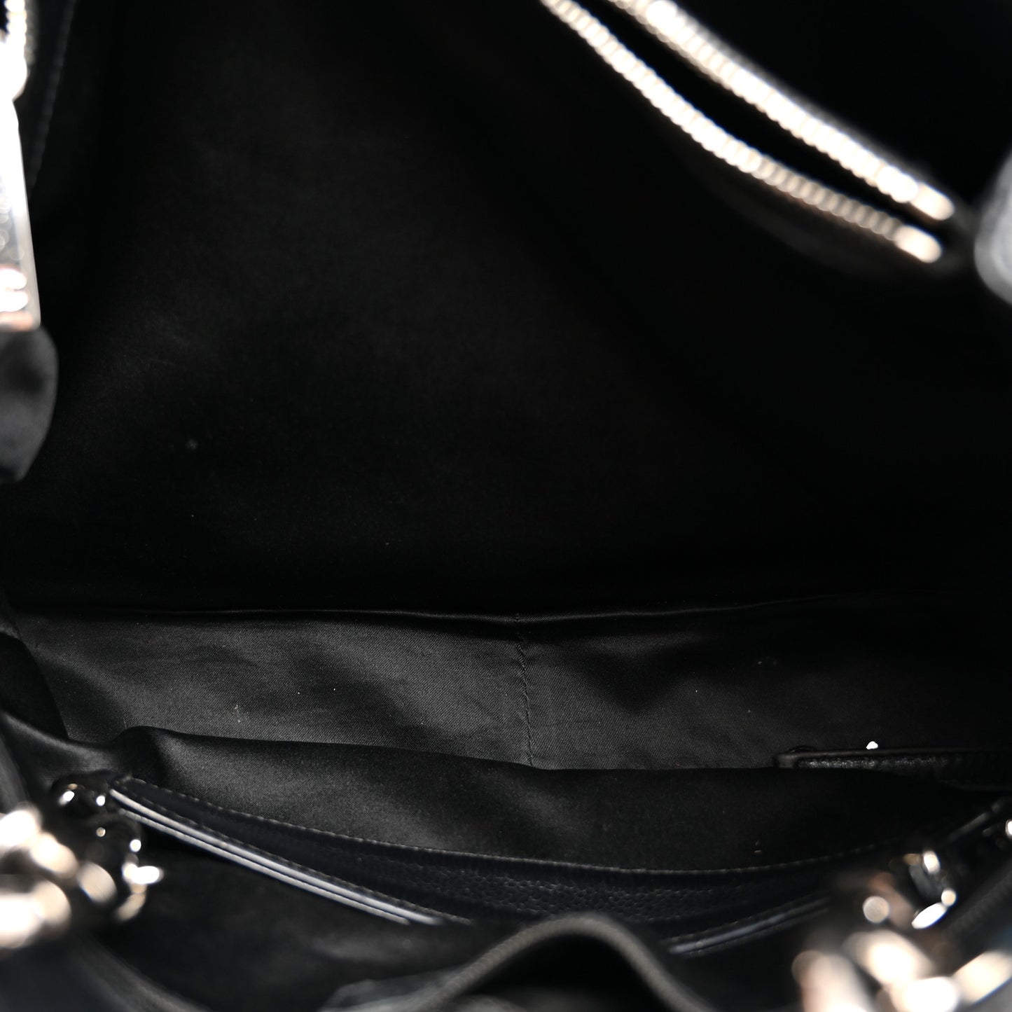 Caviar Quilted Grand Shopping Tote GST Black