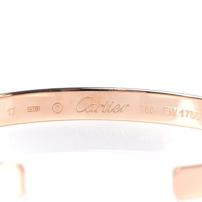Cartier 18K Pink Gold LOVE Cuff Bracelet 17 4 of 5