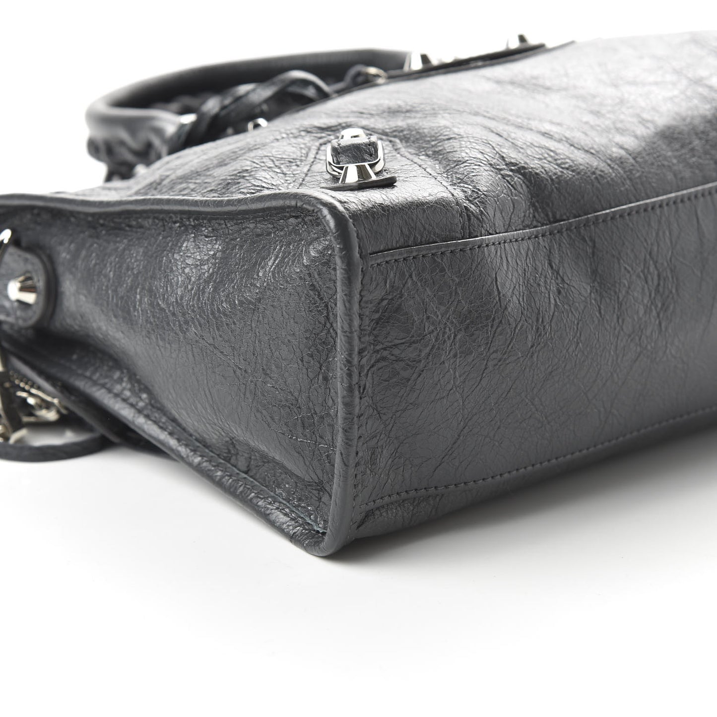 Agneau Classic Silver Hardware S City Gris Fossile
