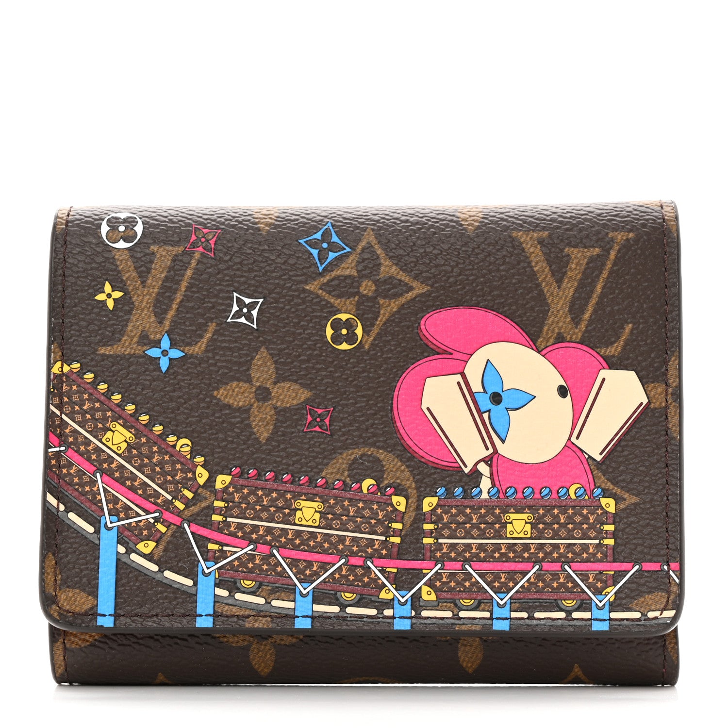Louis Vuitton LOUIS VUITTON Monogram 2020 Christmas Animation Roller Coaster Victorine Wallet Pivoine 1 of 11