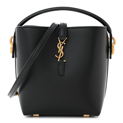 Saint Laurent Shiny Calfskin Le 37 Mini Bucket Bag Black 1 of 10