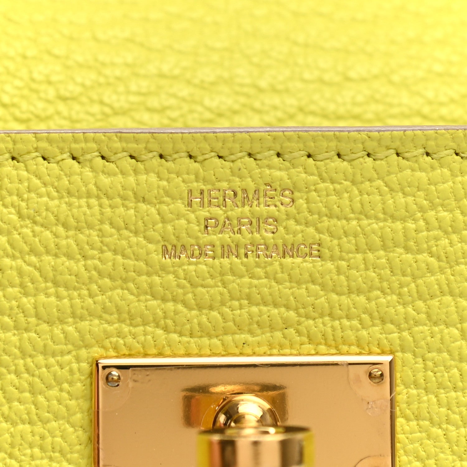 Hermes Chevre Mysore Kelly Longue Wallet Lime 5 of 11