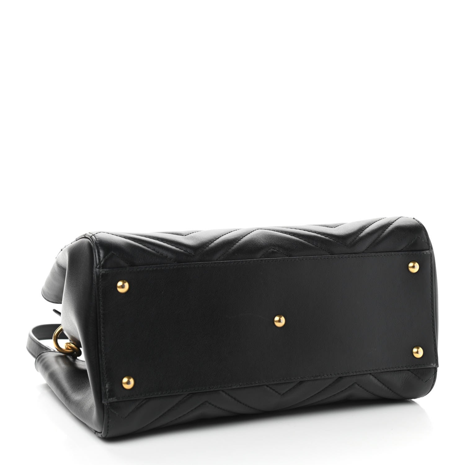 Gucci Calfskin Matelasse Small GG Marmont Tote Black 4 of 10
