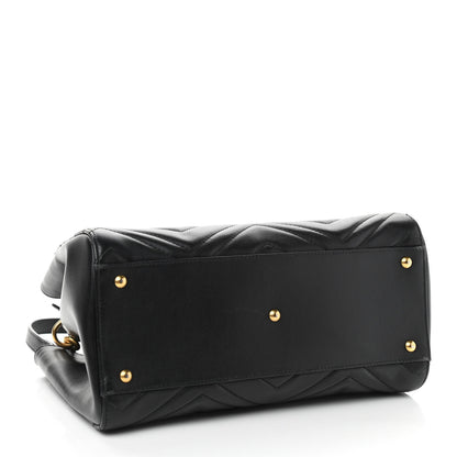 Gucci Calfskin Matelasse Small GG Marmont Tote Black 4 of 10