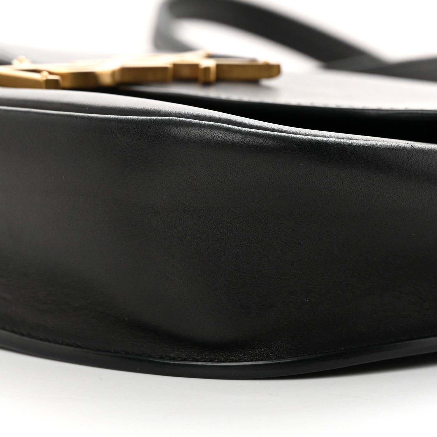 Saint Laurent Smooth Calfskin Monogram Medium Kaia Satchel Black 10 of 14