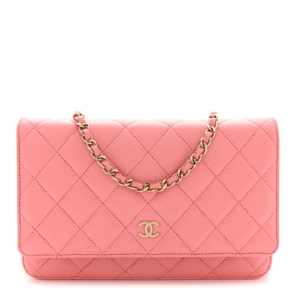 Chanel Caviar Quilted Wallet on Chain WOC Pink 1 of 10