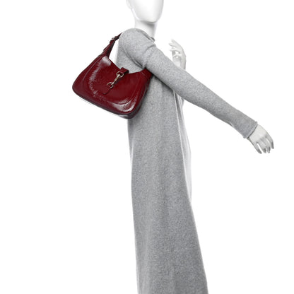 Gucci Patent Calfskin Small Jackie Shoulder Bag Rosso 2 of 12
