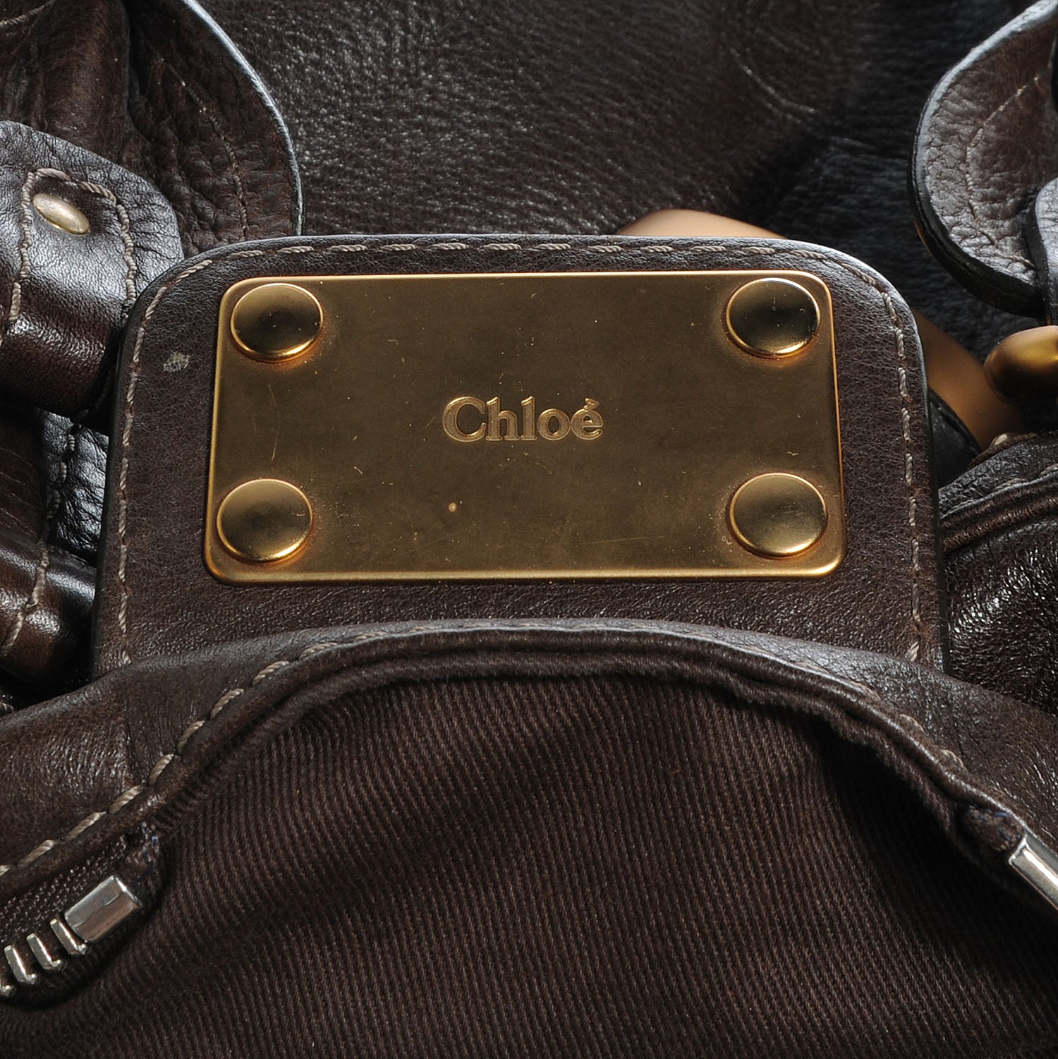 Chloe Leather Paddington Tote Brown 7 of 7