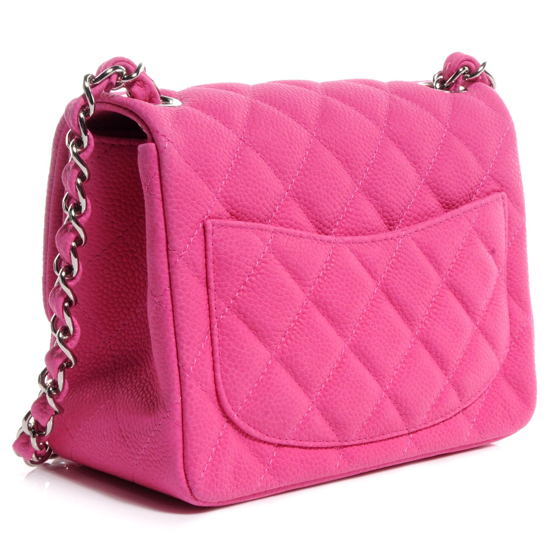 Chanel Iridescent Caviar Quilted Mini Flap Hot Pink 4 of 9
