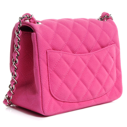 Chanel Iridescent Caviar Quilted Mini Flap Hot Pink 4 of 9