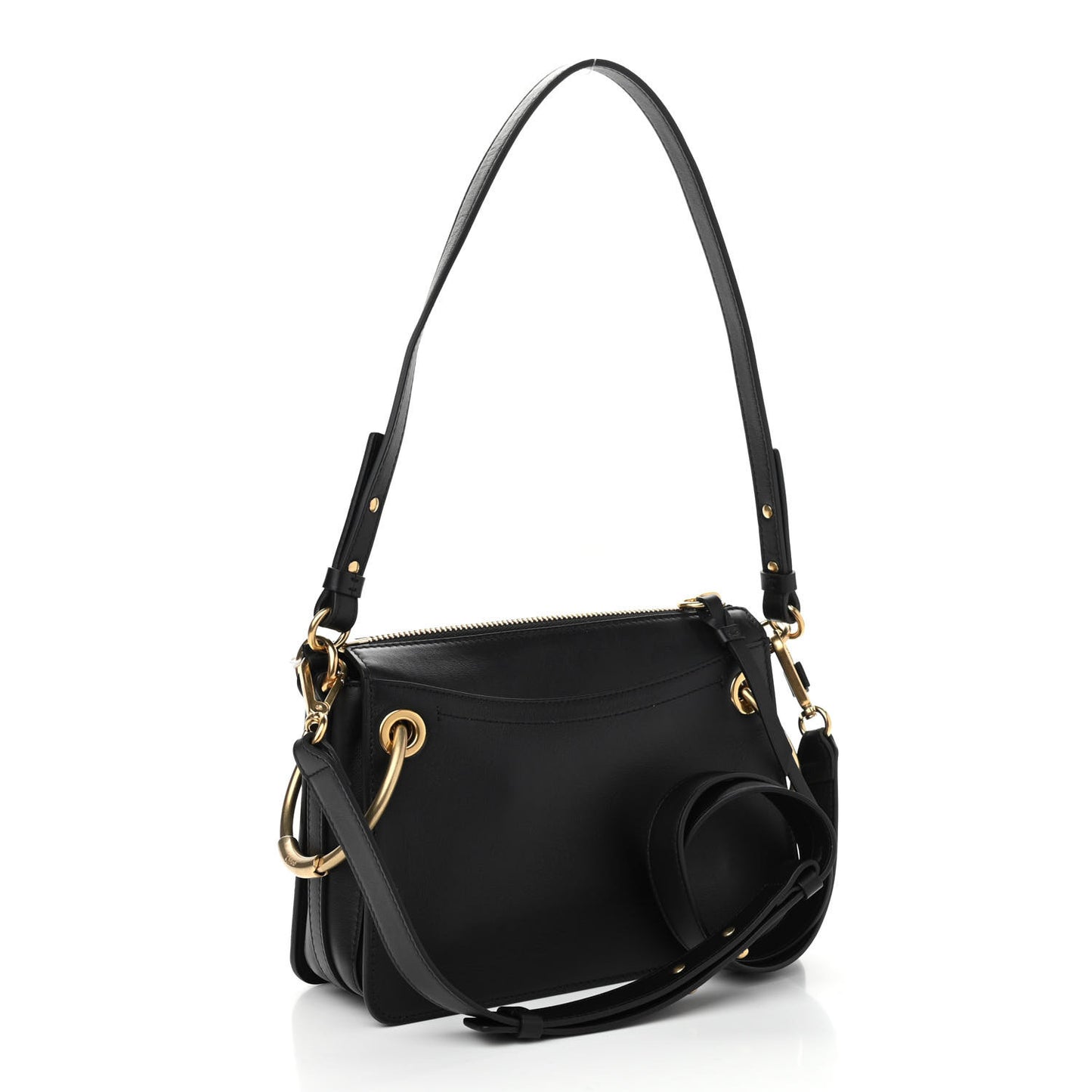 Calfskin Suede Small Roy Bag Black