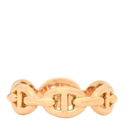 Hermes 18K Rose Gold PM Chaine D'Ancre Enchainee Ring 52 6 3 of 5