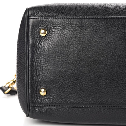 Versace Cervo Embossed Vitello Signature Duffle Bag Black 14 of 18
