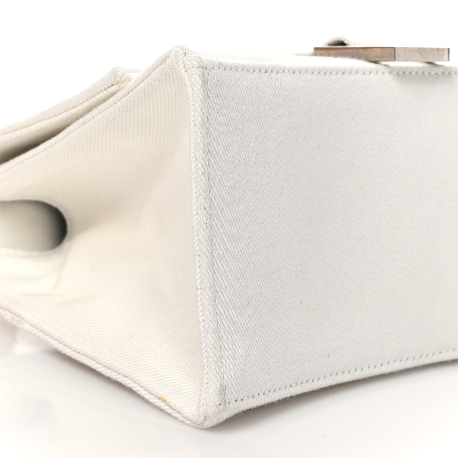 Balenciaga Cotton Canvas Small Hourglass Top Handle Bag White 10 of 11