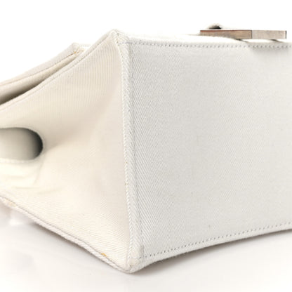 Balenciaga Cotton Canvas Small Hourglass Top Handle Bag White 10 of 11