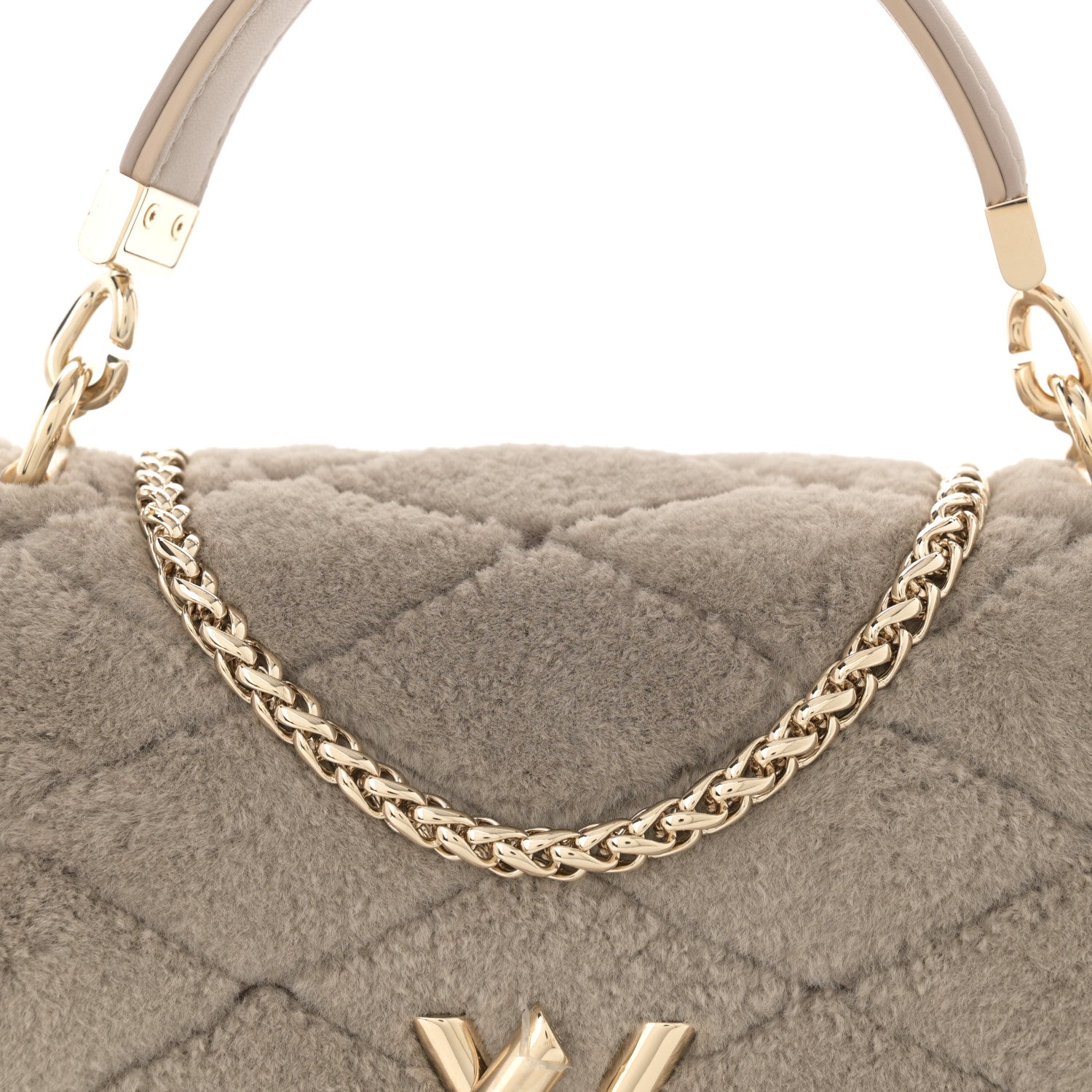 Louis Vuitton Shearling Malletage Top Handle GO-14 PM Grey 8 of 10