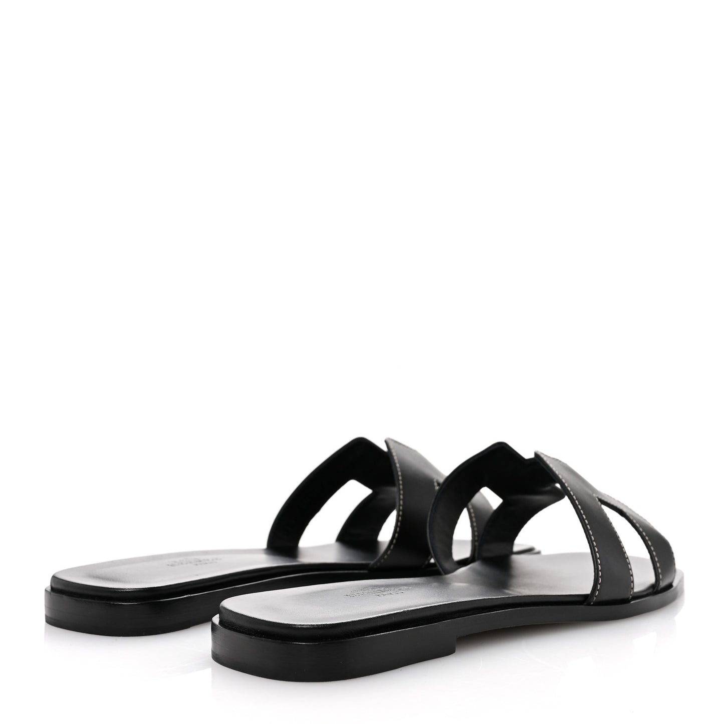 Box Calfskin Oran Sandals 40 Black