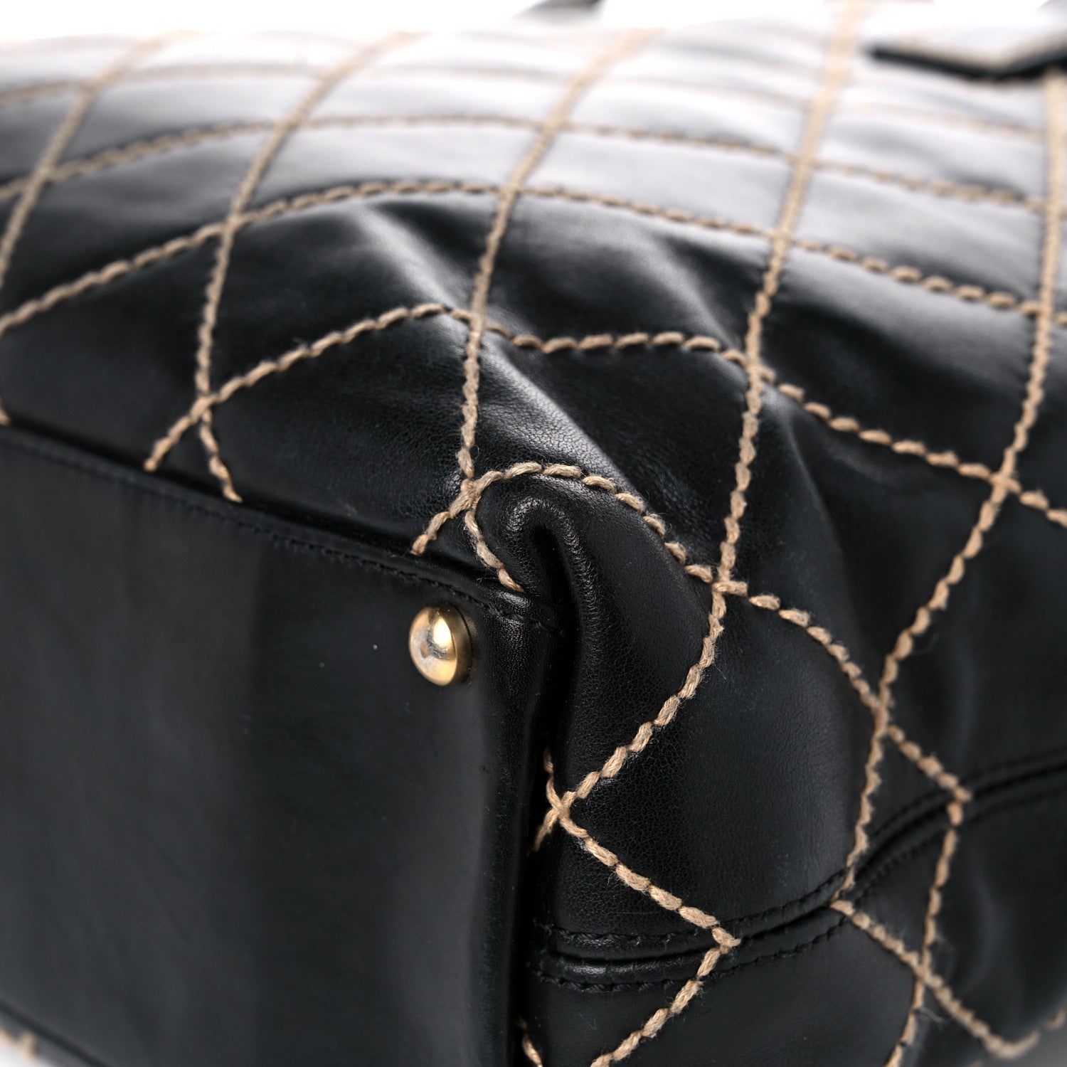 Chanel Calfskin Wild Stitch Large Tote Black 10 of 15