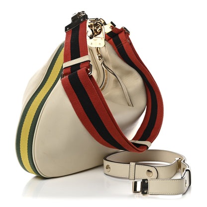 Gucci Aria Calfskin Web Large Attache Shoulder Bag Beige 3 of 12