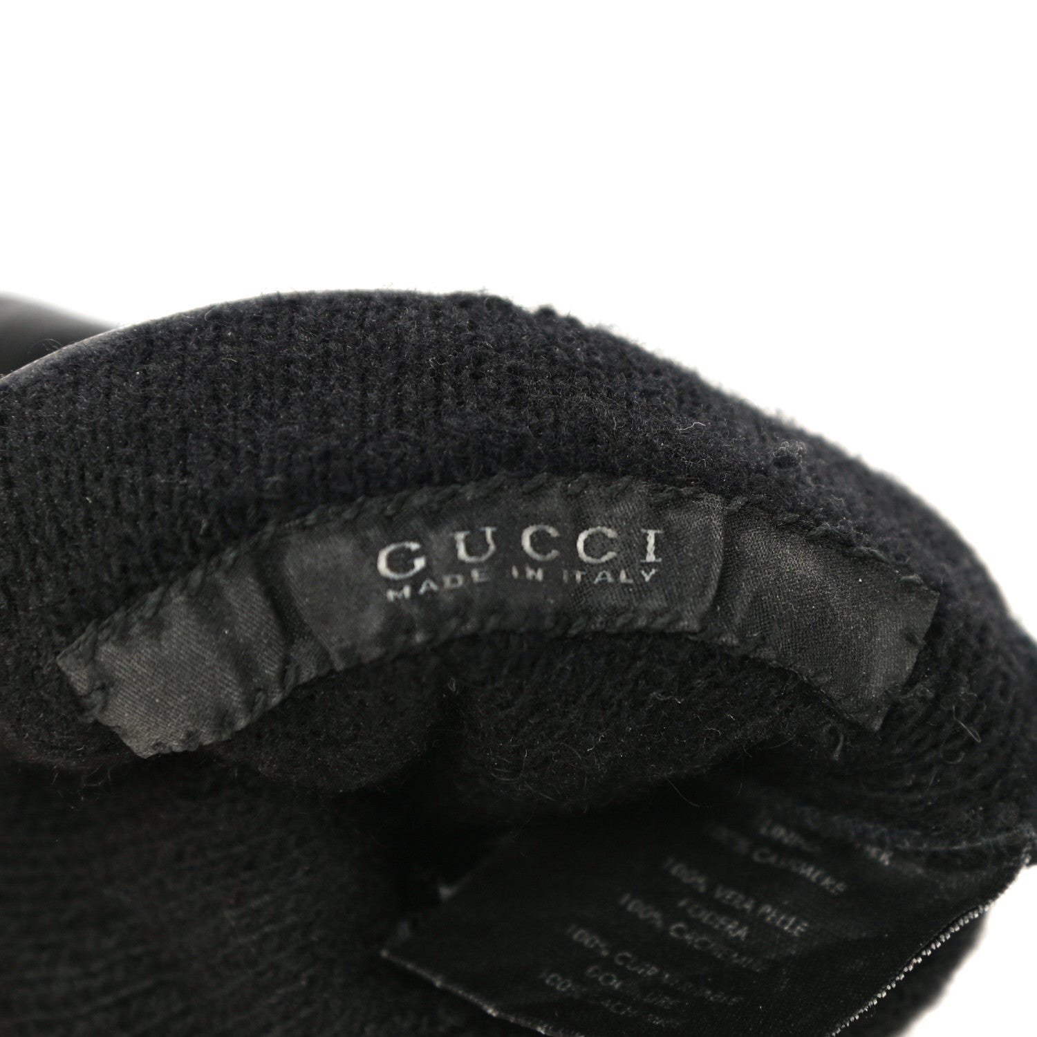 Gucci Donna Nappa Gloves 7.5 Black 6 of 13