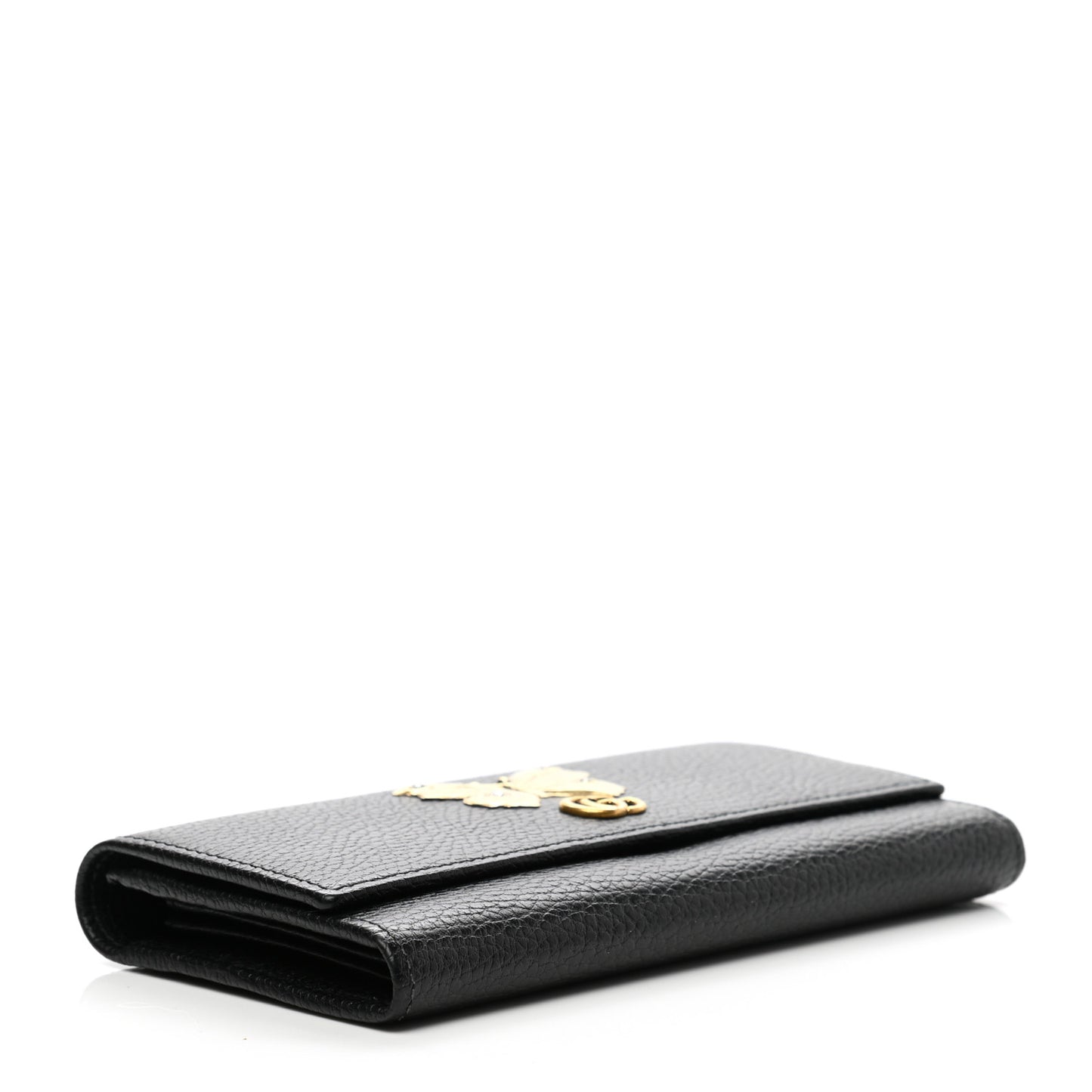 Calfskin Garden Continental Wallet Black