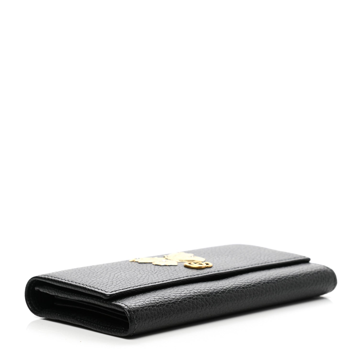 Gucci Calfskin Garden Continental Wallet Black 5 of 9