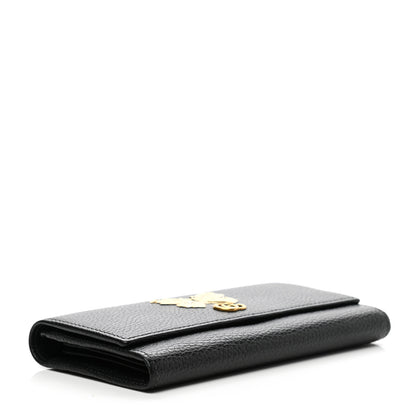 Gucci Calfskin Garden Continental Wallet Black 5 of 9