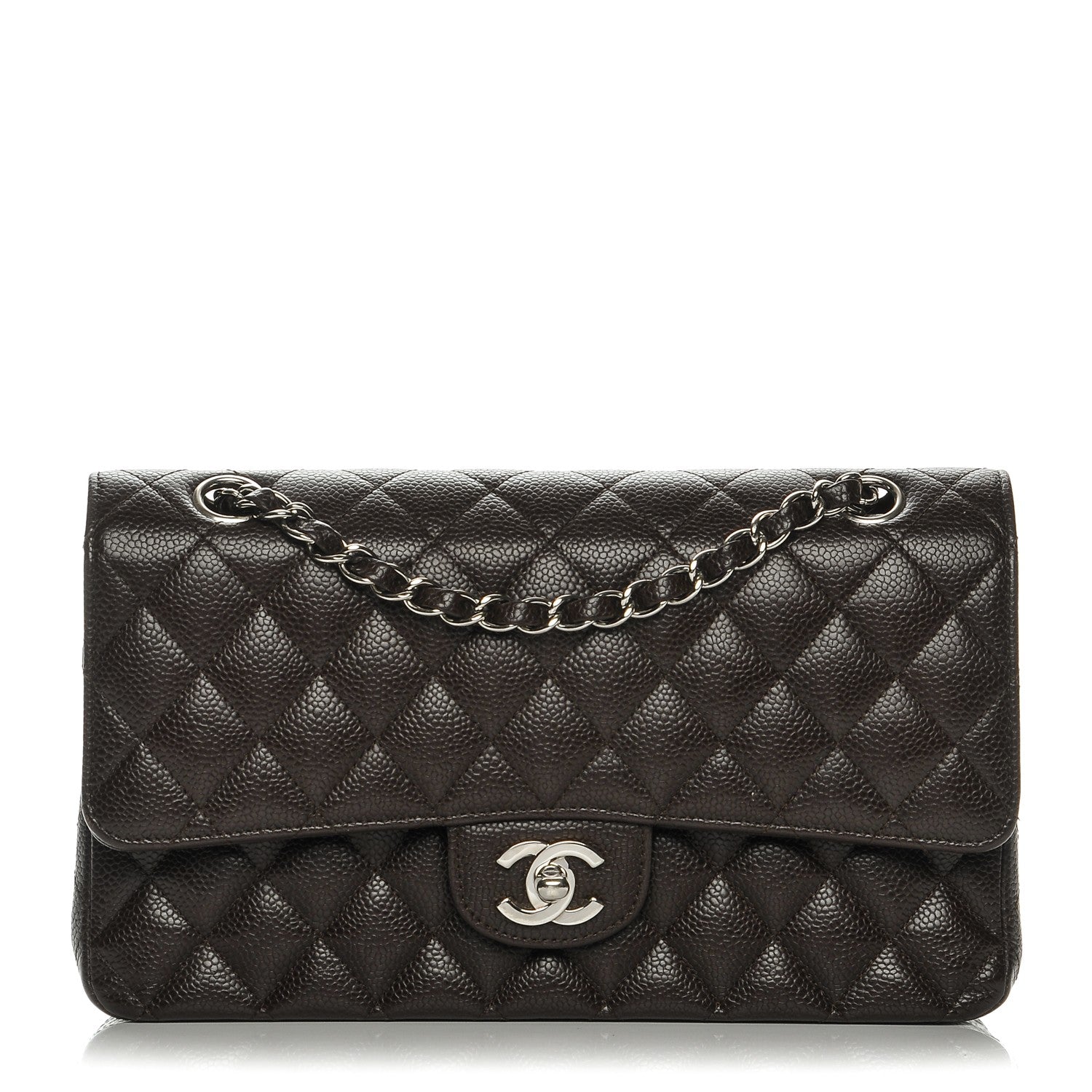Chanel Caviar Quilted Medium Double Flap Brown 1 of 9