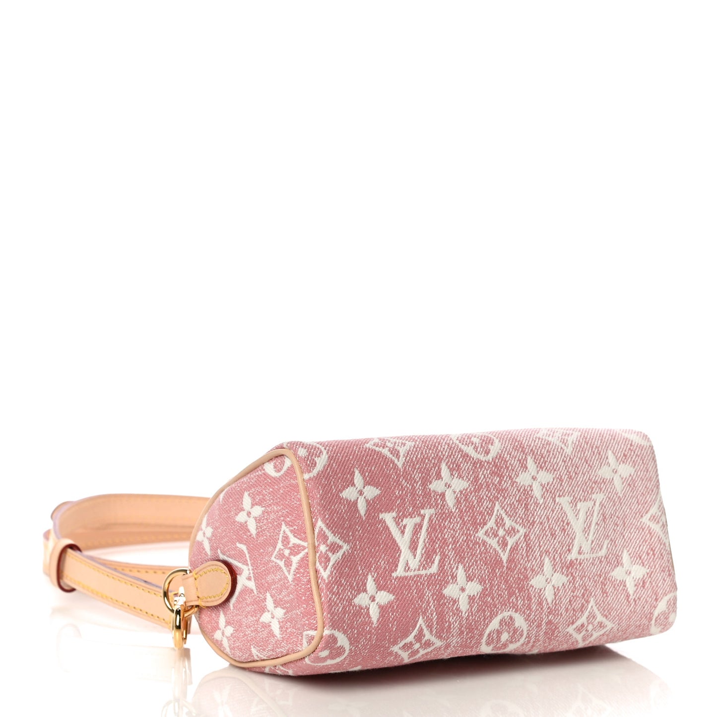 Monogram Jacquard Denim Nano Speedy Bandouliere Pink