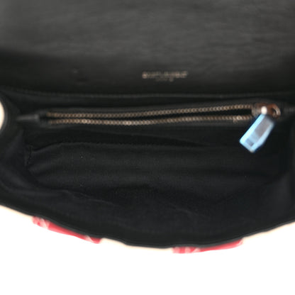 Saint Laurent Canvas Matelasse Chevron American Flag Monogram Medium College Bag Red Blue 5 of 11