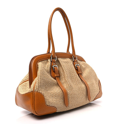 Prada Paglia Cinghiale Small Frame Bag Naturale Cuoio 2 of 6