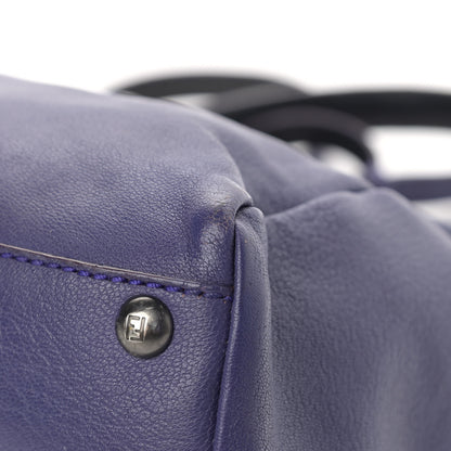 Fendi Goatskin Zucca Medium Peekaboo Iconic Satchel Purple 12 of 19