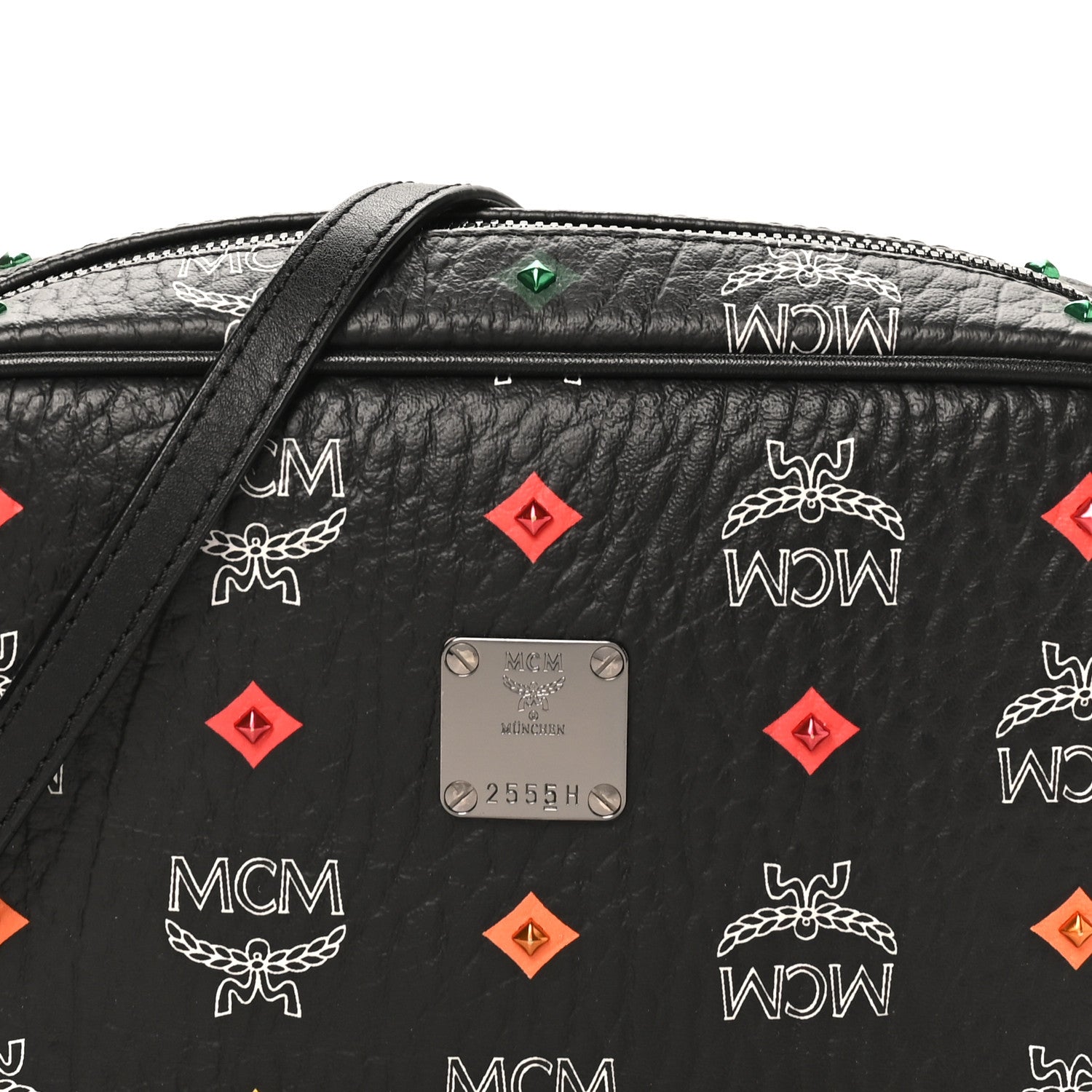 MCM Skyoptic Visetos Spectrum Diamond Camera Bag Black 7 of 9