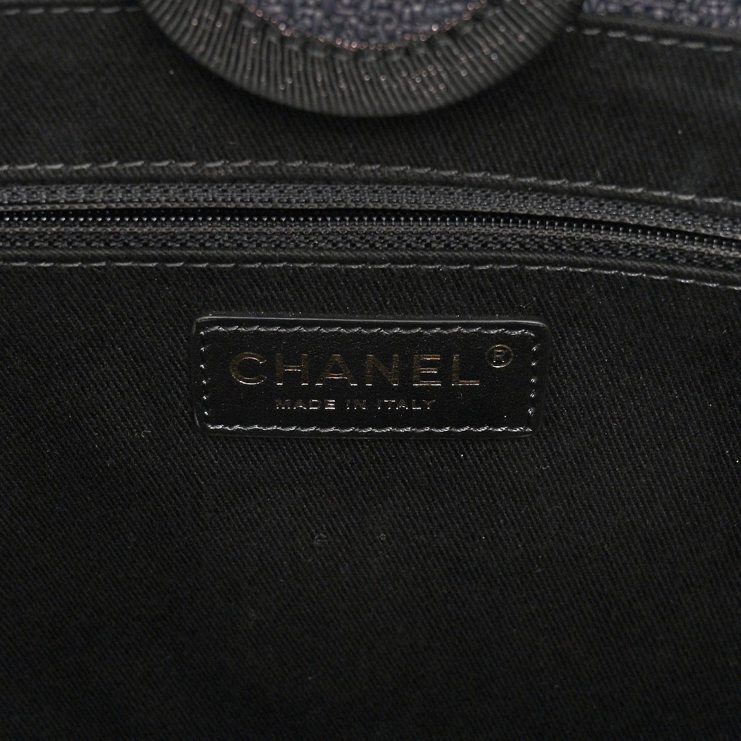 Lurex Boucle Small Deauville Tote Black