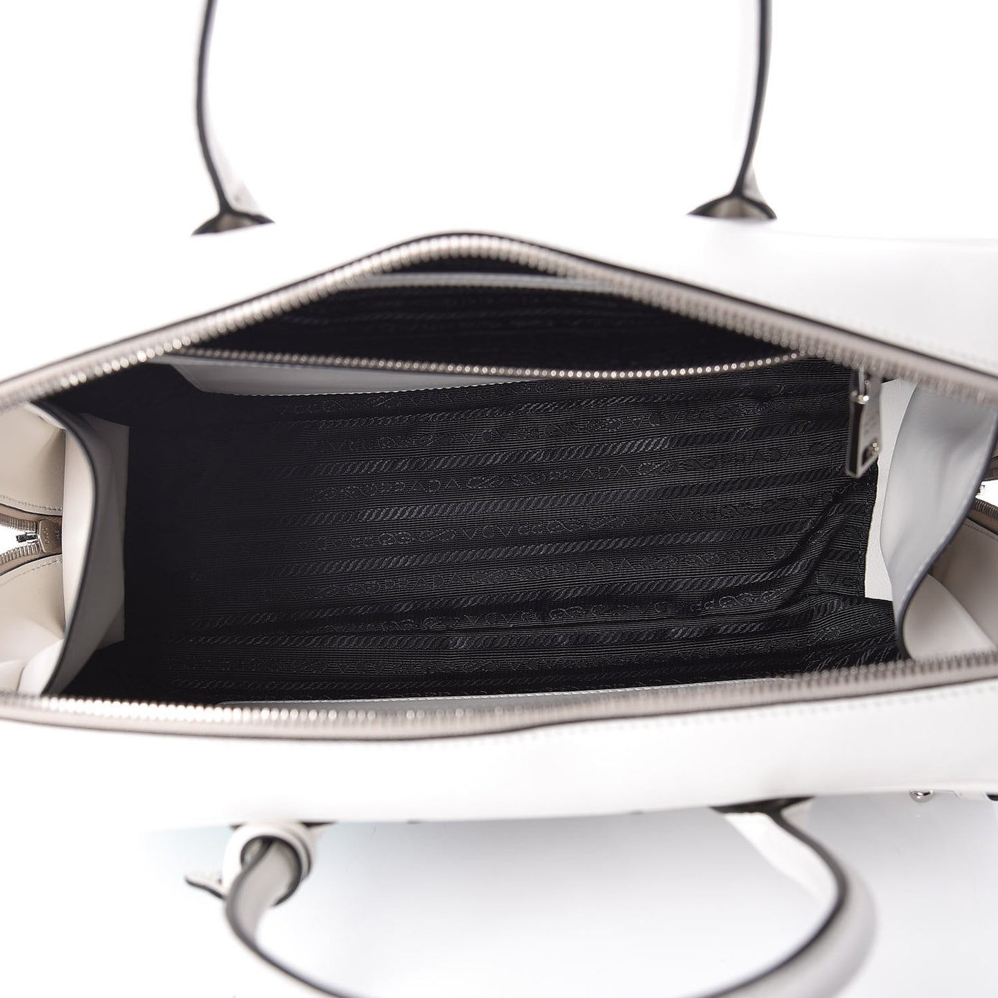 City Calfskin Racing Logo Bowler White Black