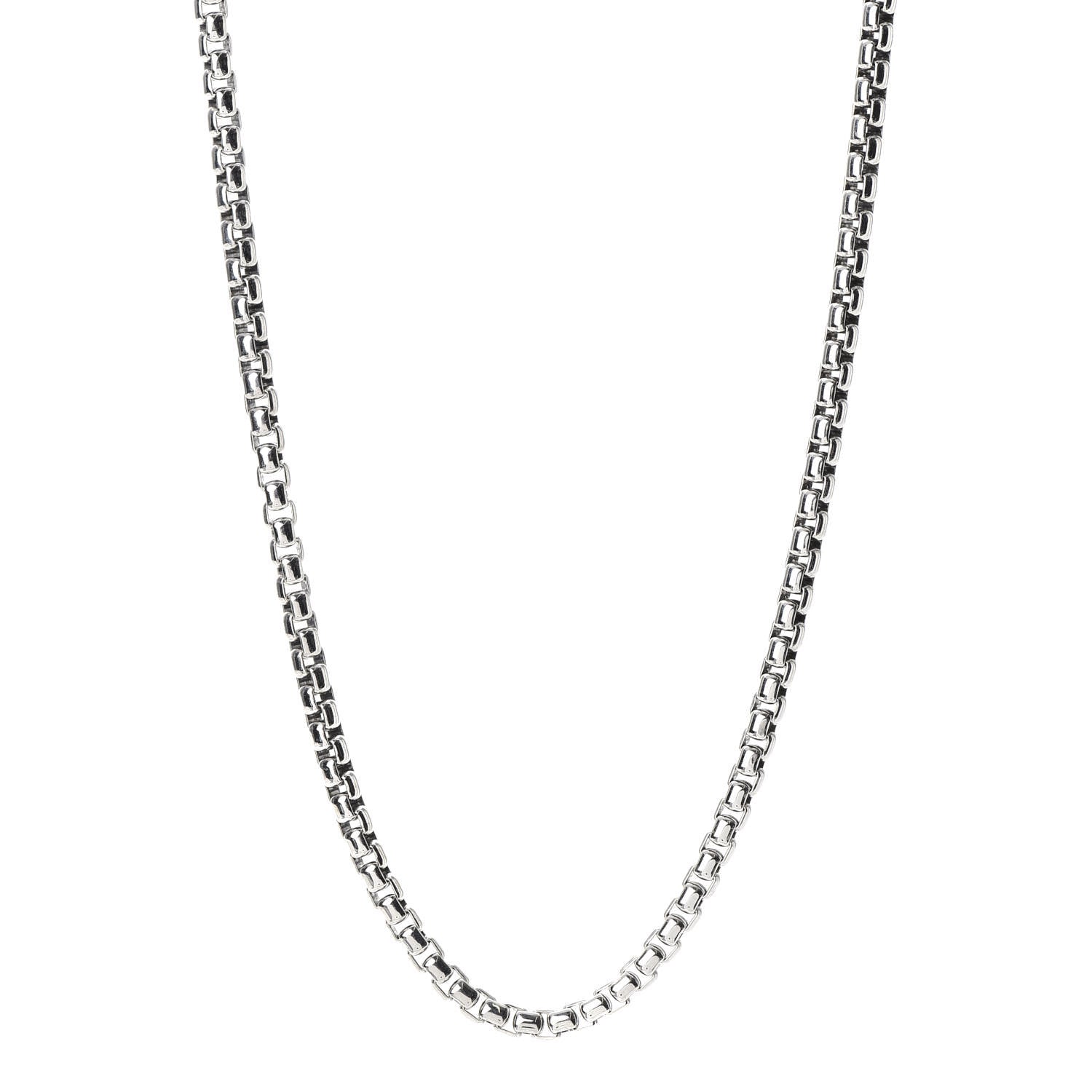 David Yurman Sterling Silver 4.8mm Box Chain Necklace 20" 1 of 4