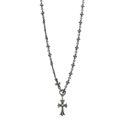 Chrome Hearts Sterling Silver Lariat Cross Pendant Necklace 1 of 5