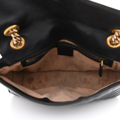 Gucci Calfskin Matelasse Small GG Marmont Shoulder Bag Black 5 of 18
