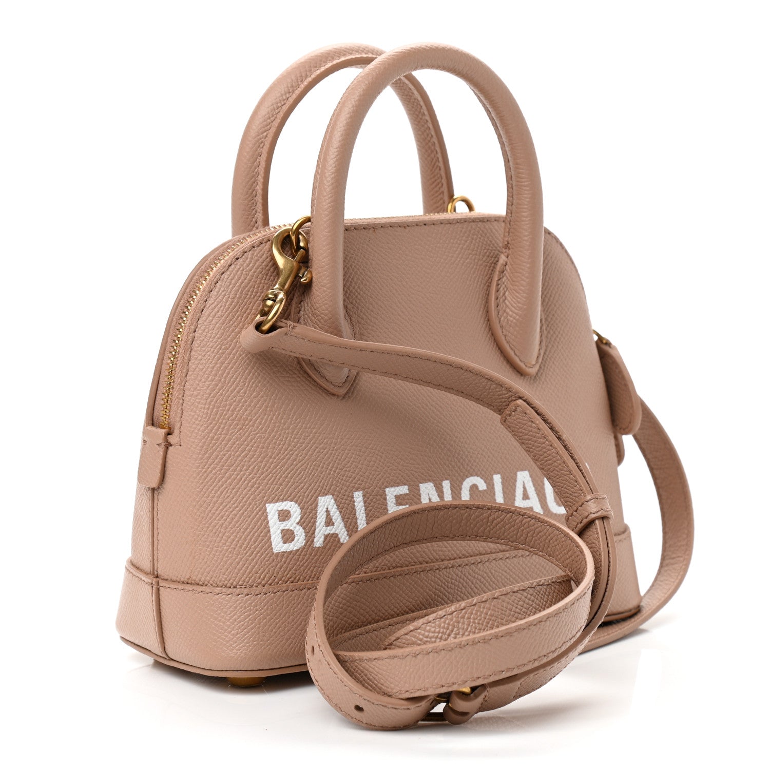 Balenciaga Grained Calfskin XXS Ville Top Handle Bag Beige Tapioca 3 of 13