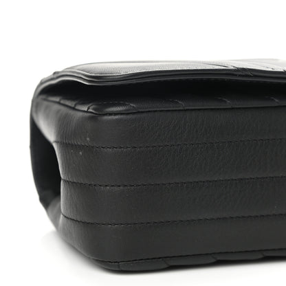 Chanel Calfskin Chevron Quilted Medium Statement Flap Black 9 of 12