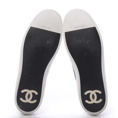 Chanel Calfskin Mens High Top Sneakers 45 White Black 5 of 12