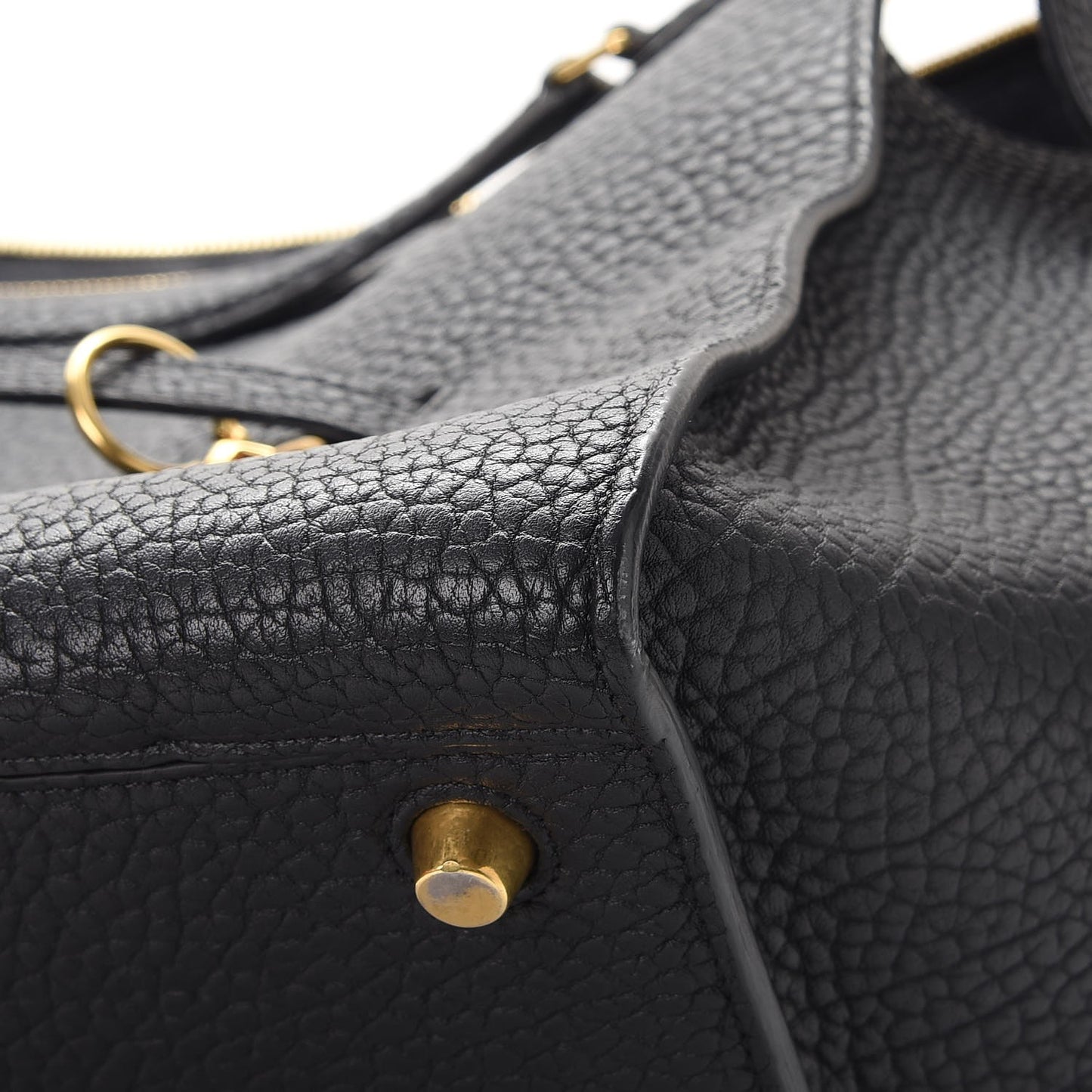 Bullhide Calfskin Medium Ring Bag Black