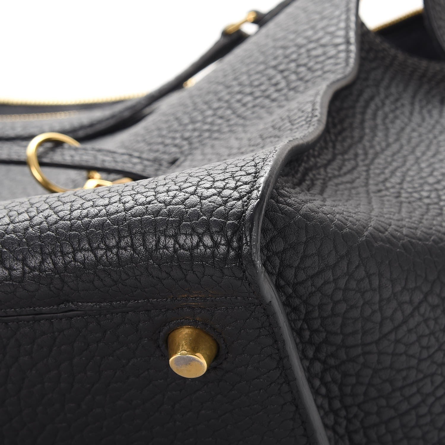 Celine Bullhide Calfskin Medium Ring Bag Black 7 of 9
