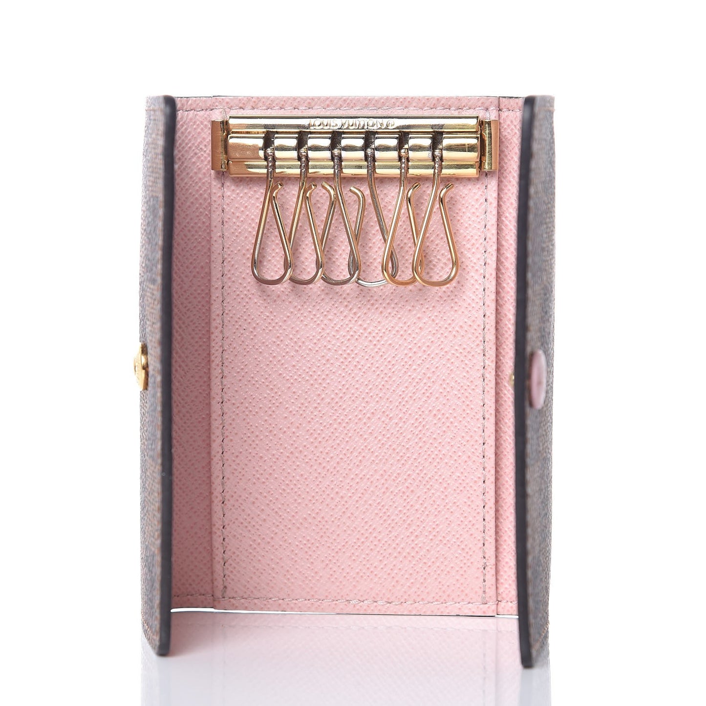 Damier Ebene Multicles 6 Key Holder Rose Ballerine