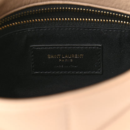 Saint Laurent Lambskin Quilted Toy Loulou Puffer Monogram Chain Satchel Nude Powder 6 of 10