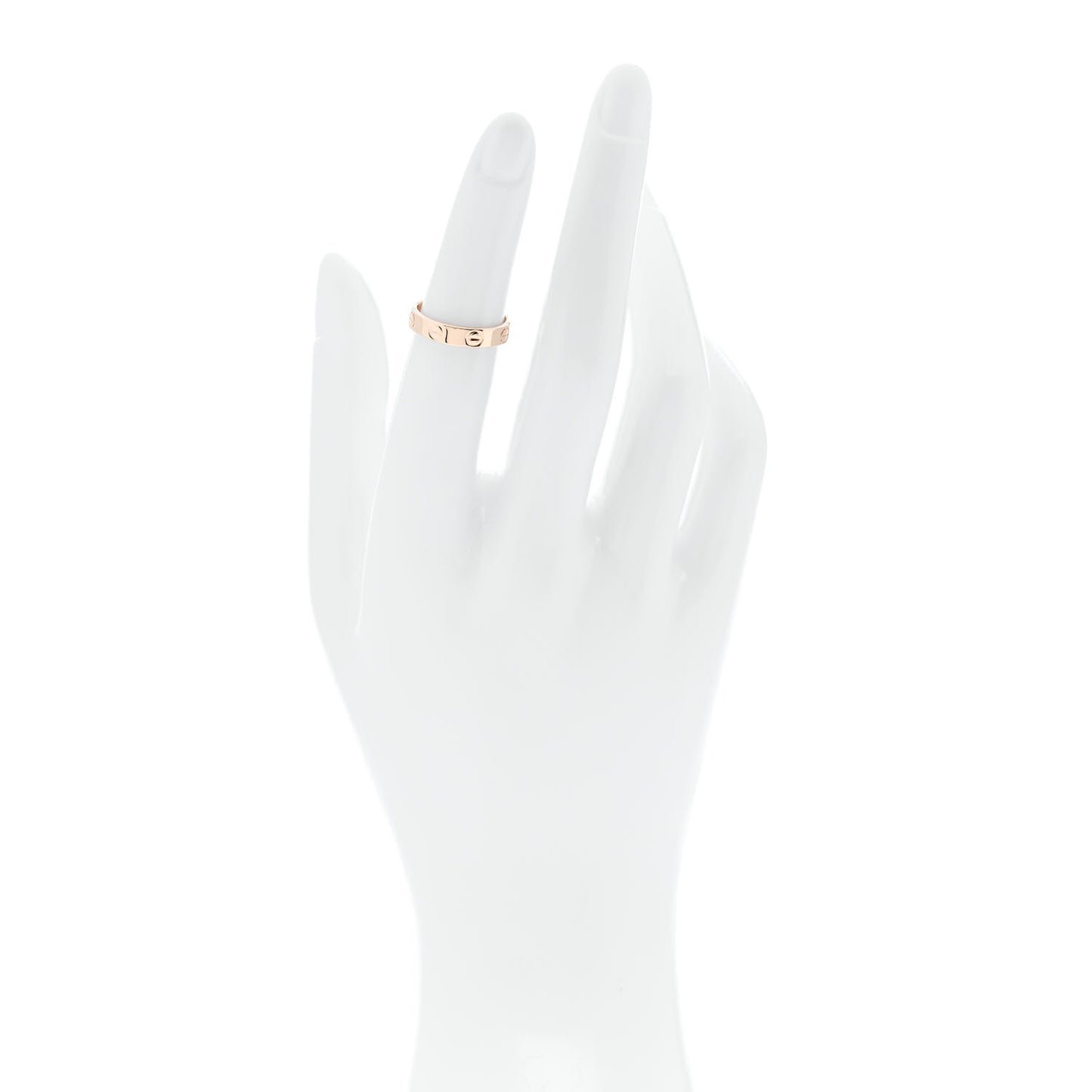 18K Pink Gold 3.5mm LOVE Wedding Band Ring 48 4.5